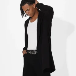 Saint Morta Coffin Party Longline Cardigan Black -Nuvora Fit Sales 02013015 YB001 mens 060
