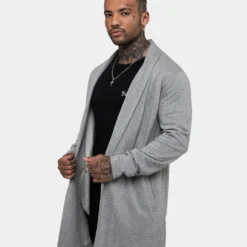 Saint Morta Coffin Party Longline Cardigan Grey Marle