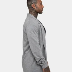Saint Morta Coffin Party Longline Cardigan Grey Marle -Nuvora Fit Sales 02013015 YQ163 mens 0030