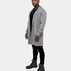 Saint Morta Coffin Party Longline Cardigan Grey Marle -Nuvora Fit Sales 02013015 YQ163 mens 0050
