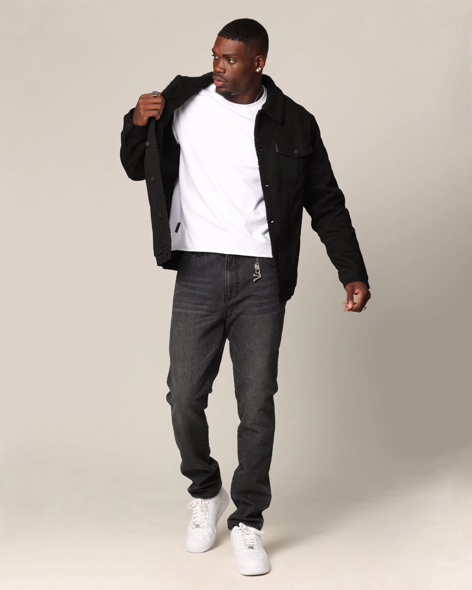 Saint Morta Sherpa Denim Jacket Black/Black 5 Saint Morta Sherpa Denim Jacket Black/Black - Image 3