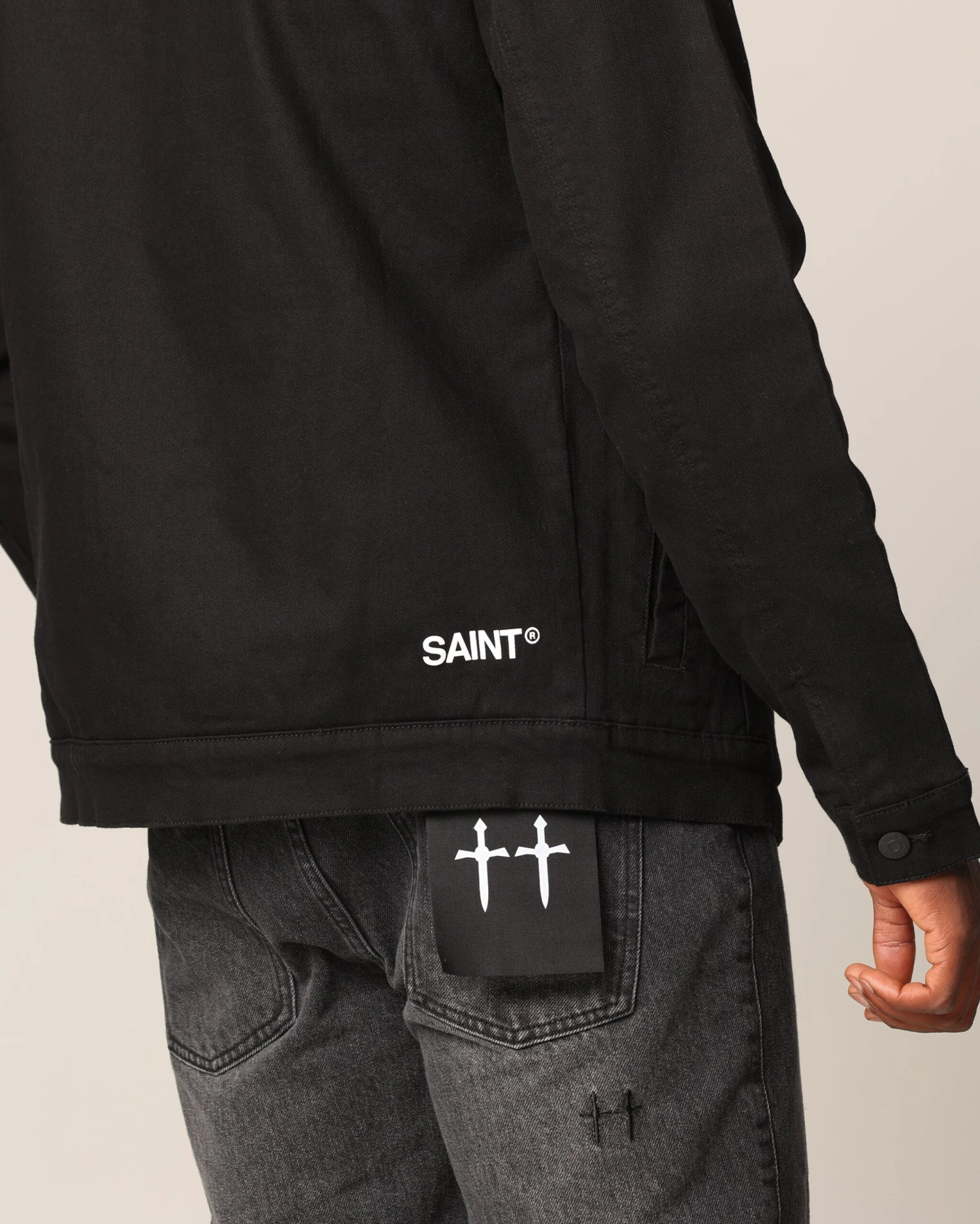 Saint Morta Sherpa Denim Jacket Black/Black 9 Saint Morta Sherpa Denim Jacket Black/Black - Image 7