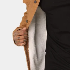 Saint Morta Sherpa Denim Jacket Tan/Cream -Nuvora Fit Sales 02016552 YT899 mens 90