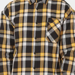 Saint Morta Prima Long Sleeve Flannel Shirt Yellow -Nuvora Fit Sales 02020574 YY001 mens 0030