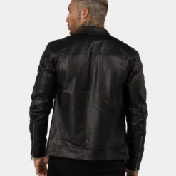 Saint Morta Cremallera Leather Jacket Black -Nuvora Fit Sales 02026684 YB001 mens 0040