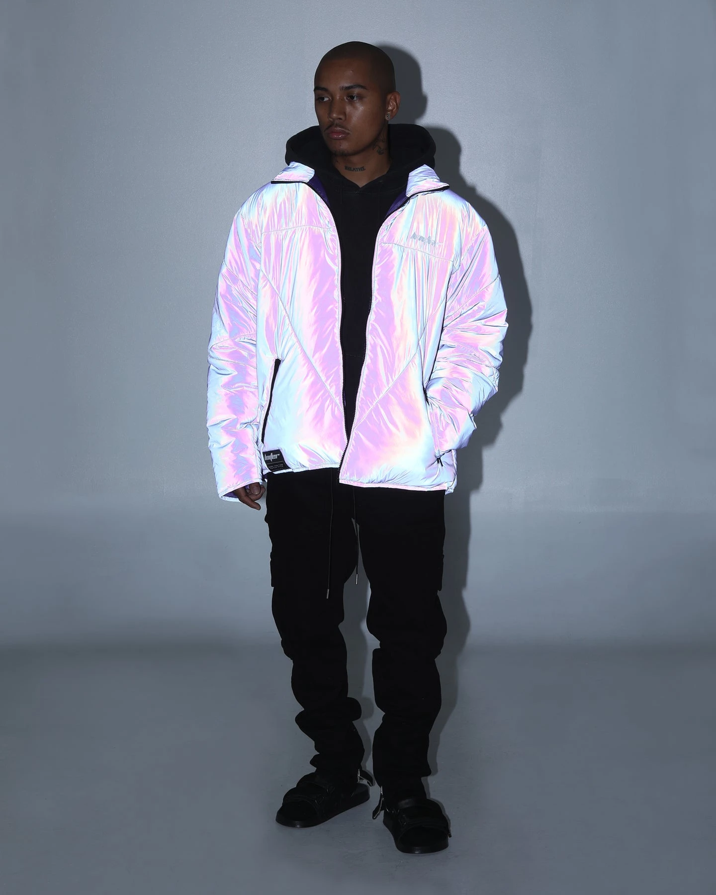 Loiter Reflective Spectrum Puffer Jacket V2 Purple 8 Loiter Reflective Spectrum Puffer Jacket V2 Purple - Image 6