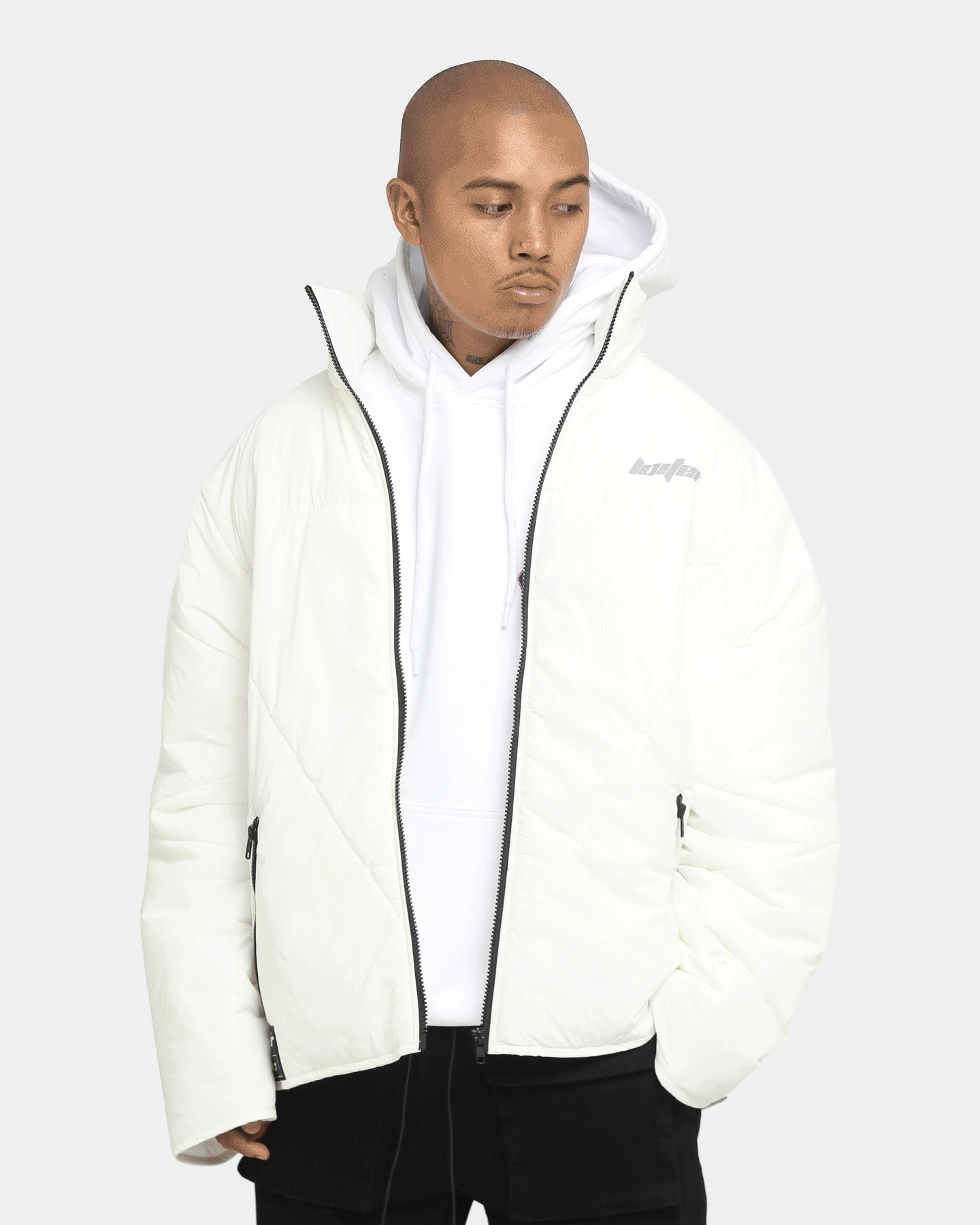 Loiter Reflective Spectrum Puffer Jacket V2 Pearl/White 4 Loiter Reflective Spectrum Puffer Jacket V2 Pearl/White - Image 2