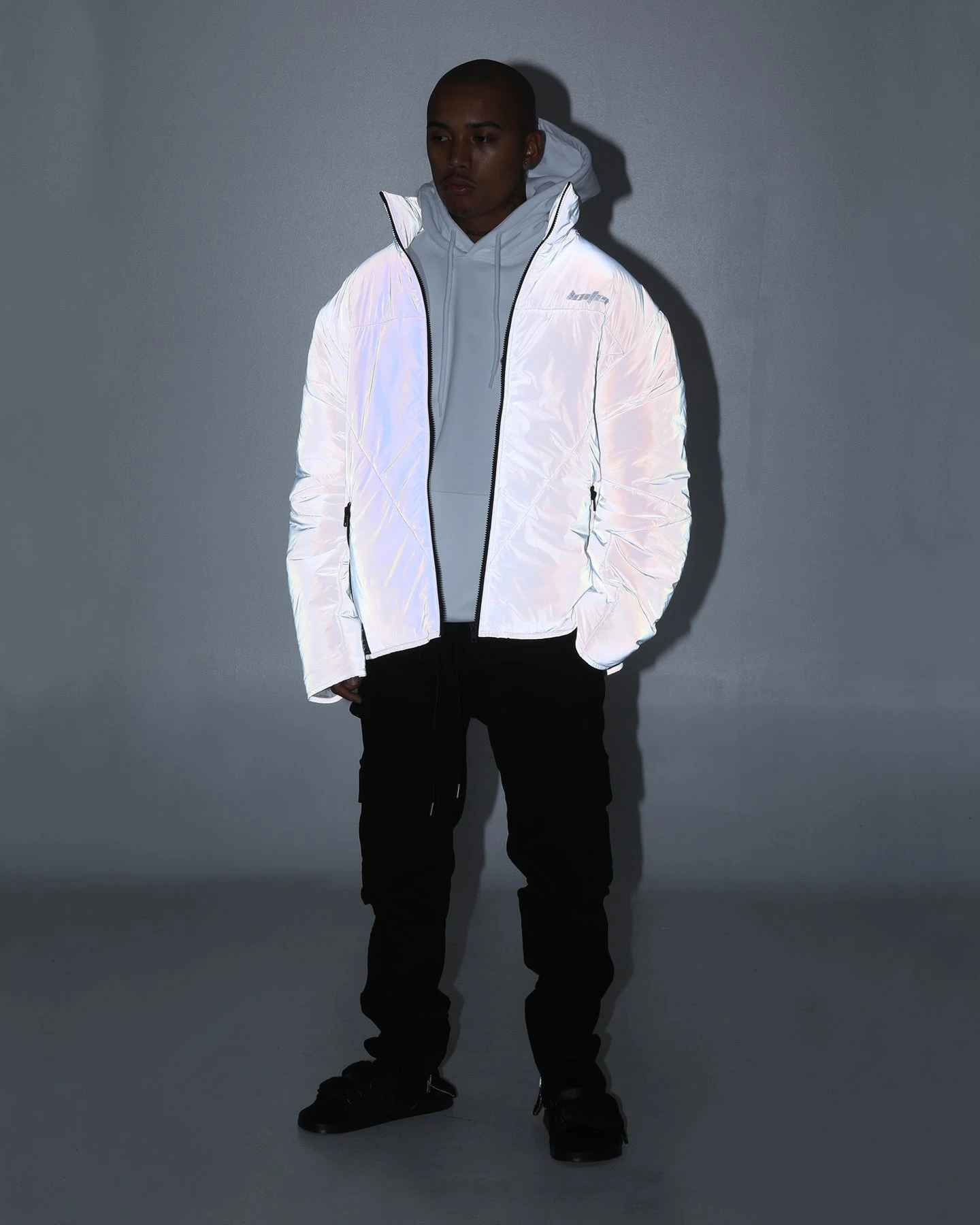 Loiter Reflective Spectrum Puffer Jacket V2 Pearl/White 6 Loiter Reflective Spectrum Puffer Jacket V2 Pearl/White - Image 4