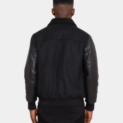 Saint Morta Maverick Sherpa Leather Jacket Black 9 Saint Morta Maverick Sherpa Leather Jacket Black -Nuvora Fit Sales 02028441 YB001 mens 0040