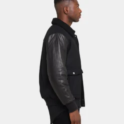 Saint Morta Maverick Sherpa Leather Jacket Black 10 Saint Morta Maverick Sherpa Leather Jacket Black -Nuvora Fit Sales 02028441 YB001 mens 0050