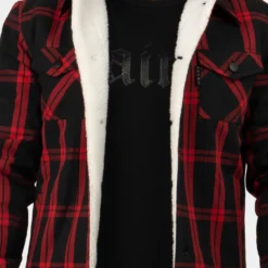 Saint Morta Prima Sherpa Jacket Black/Red -Nuvora Fit Sales 02028442 YB004 mens 30