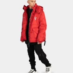 The Anti Order Hyphen ATD Puffer Jacket Red/White -Nuvora Fit Sales 02029574 YR081 mens 020