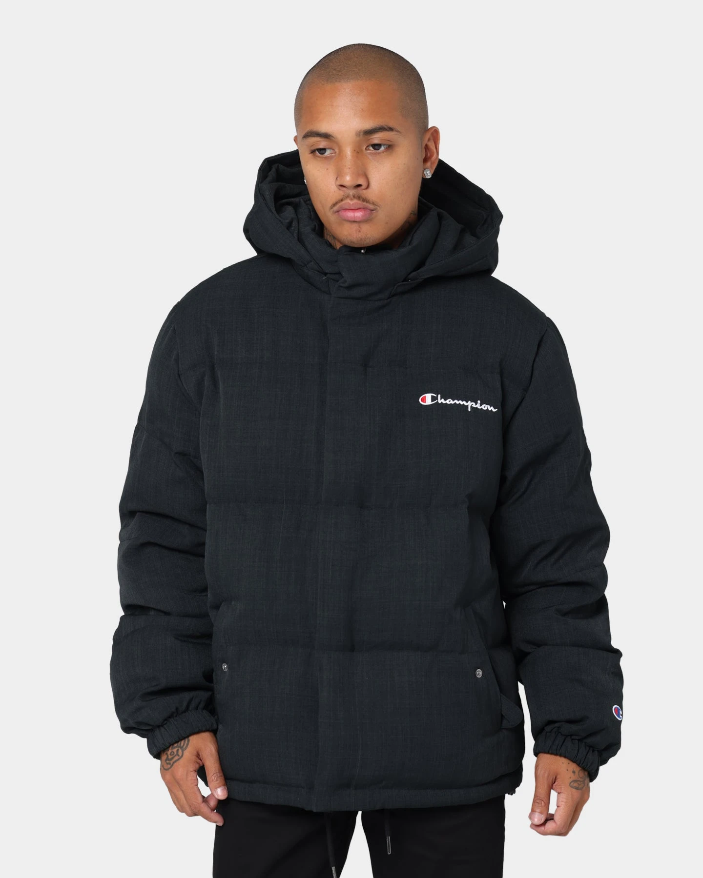 Champion Reversible Puffer Jacket Black 3 Champion Reversible Puffer Jacket Black