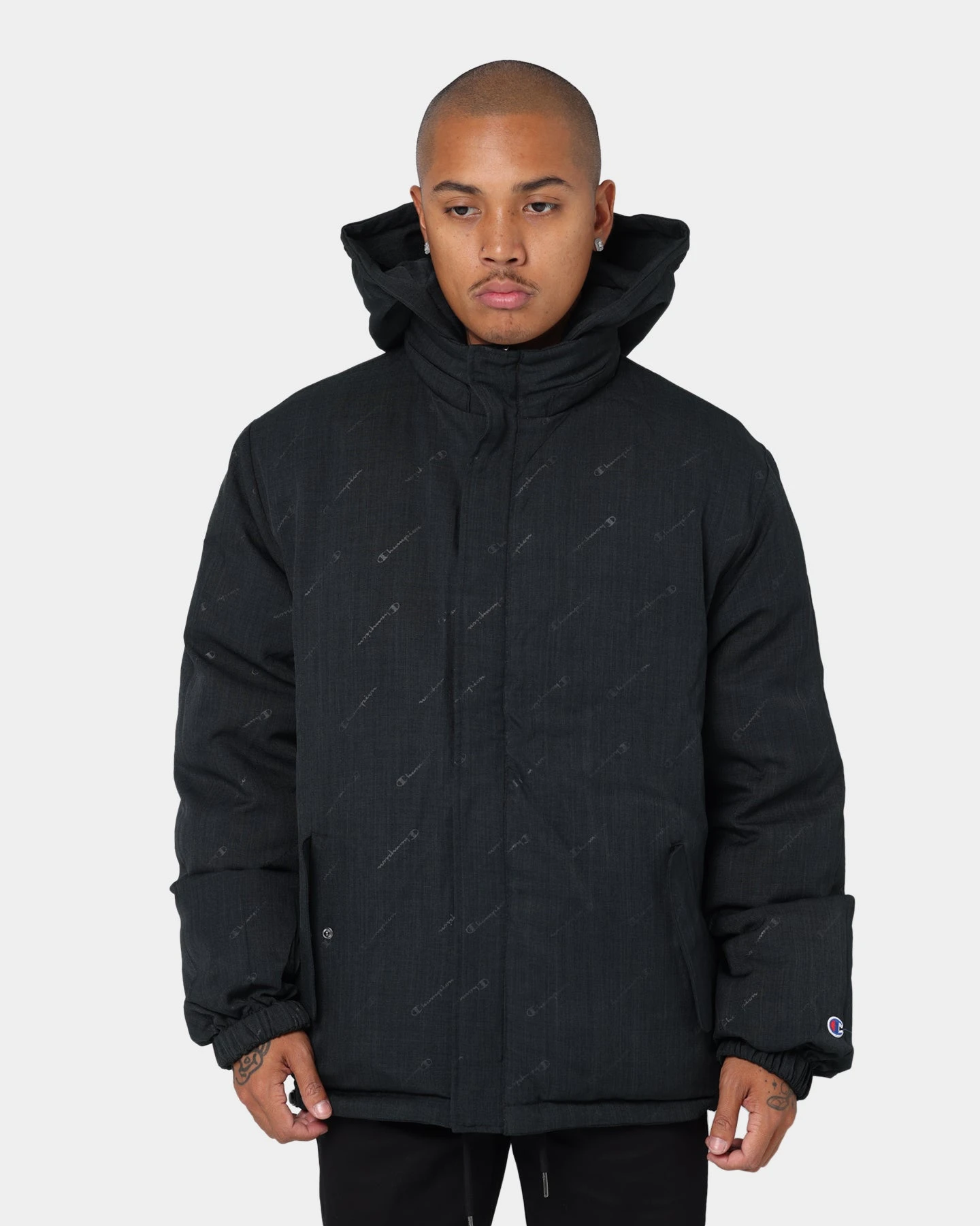 Champion Reversible Puffer Jacket Black 4 Champion Reversible Puffer Jacket Black - Image 2