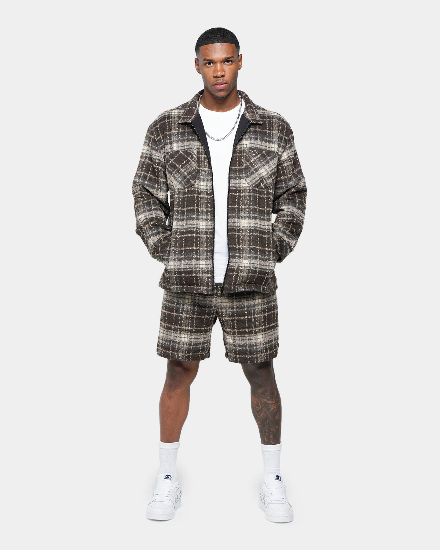XXIII Vitus Zip Up Flannel Shacket Brown 5 XXIII Vitus Zip Up Flannel Shacket Brown - Image 3