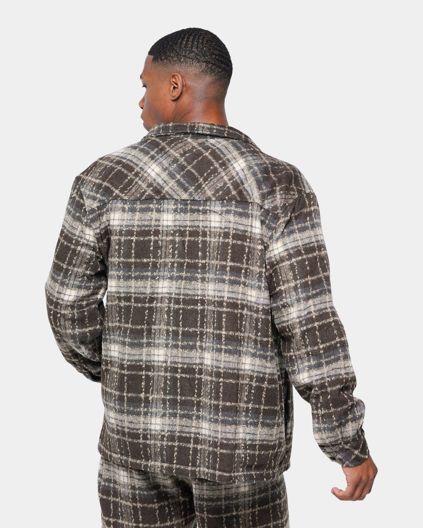 XXIII Vitus Zip Up Flannel Shacket Brown 6 XXIII Vitus Zip Up Flannel Shacket Brown - Image 4