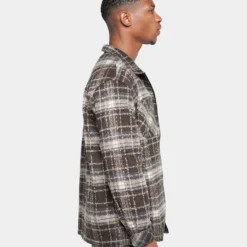 XXIII Vitus Zip Up Flannel Shacket Brown 12 XXIII Vitus Zip Up Flannel Shacket Brown -Nuvora Fit Sales 02030346 YX300 mens 00060