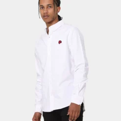 Carre Mono Oxford Button Up Shirt White -Nuvora Fit Sales 02030910 YW100 mens 010