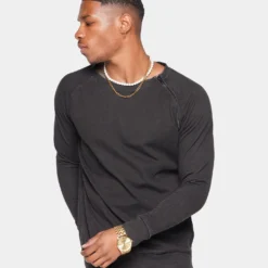 XXIII Wash Zip Crew Black 23 XXIII Wash Zip Crew Black -Nuvora Fit Sales 02031562 YB001 mens 070