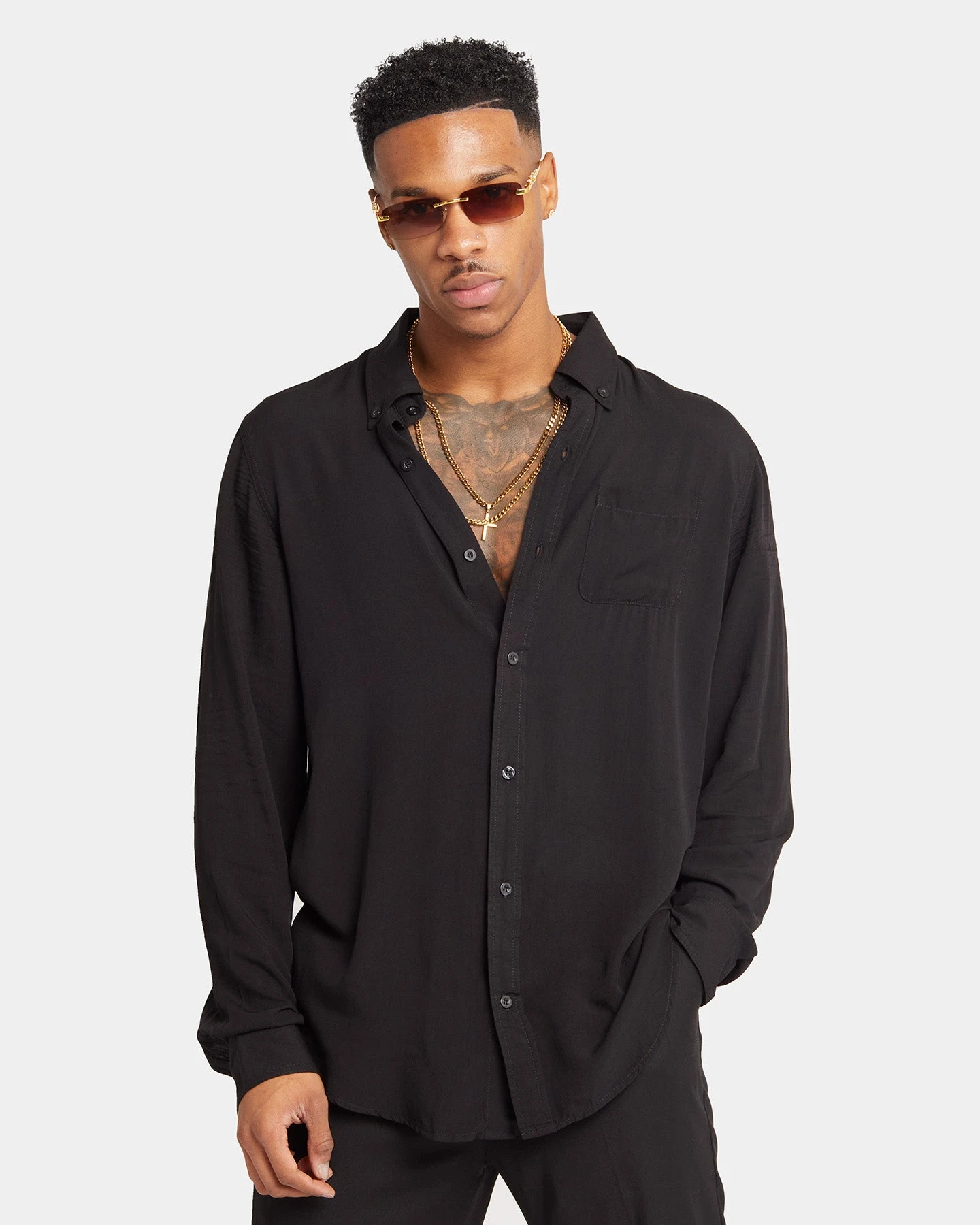 XXIII Crete Long Sleeve Button Up Shirt Black 4 XXIII Crete Long Sleeve Button Up Shirt Black - Image 2