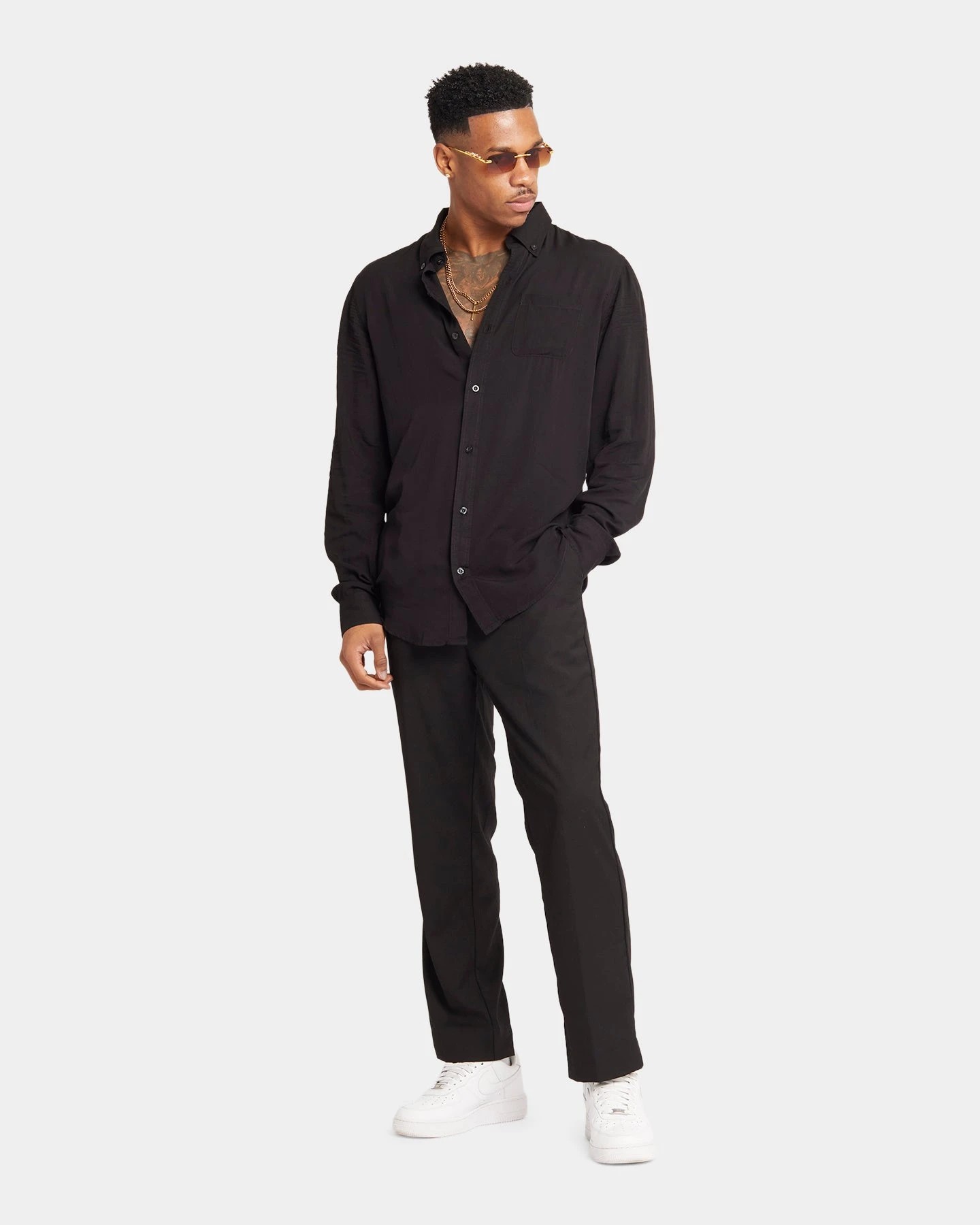 XXIII Crete Long Sleeve Button Up Shirt Black 5 XXIII Crete Long Sleeve Button Up Shirt Black - Image 3