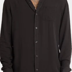 XXIII Crete Long Sleeve Button Up Shirt Black 13 XXIII Crete Long Sleeve Button Up Shirt Black -Nuvora Fit Sales 02031594 YB001 mens 030