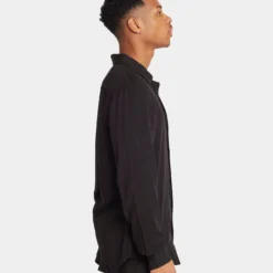 XXIII Crete Long Sleeve Button Up Shirt Black 15 XXIII Crete Long Sleeve Button Up Shirt Black -Nuvora Fit Sales 02031594 YB001 mens 050