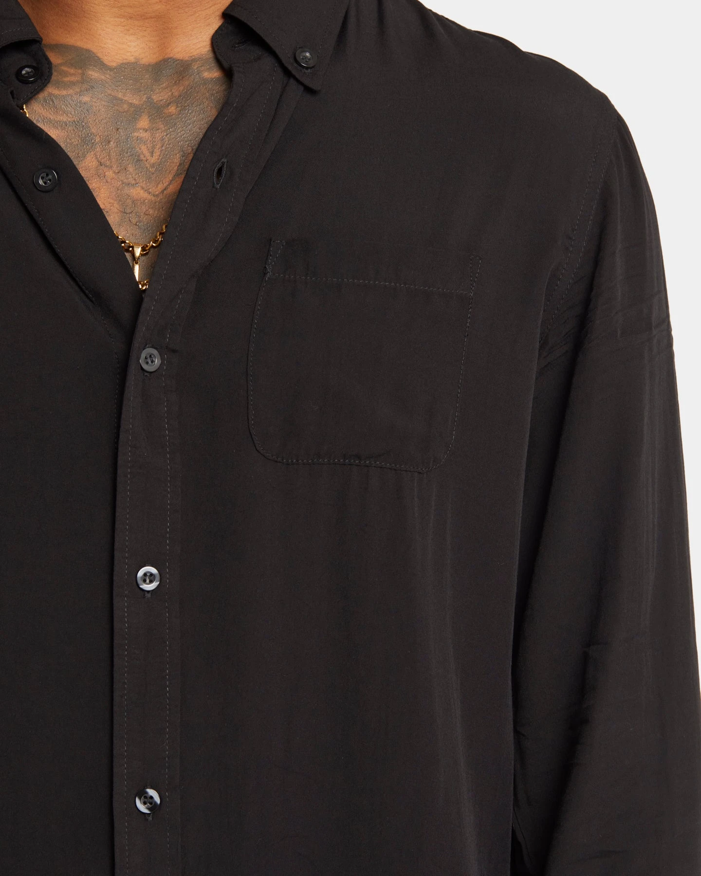 XXIII Crete Long Sleeve Button Up Shirt Black 10 XXIII Crete Long Sleeve Button Up Shirt Black - Image 8