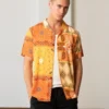 Carre Bandana Ultra Button Up Shirt Orange -Nuvora Fit Sales 02032422 YO200 mens 0001 scaled