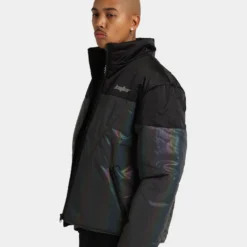 Loiter Split Spectrum Puffer Reflective Jacket Black/Multi 3M -Nuvora Fit Sales 02032501 YB951 mens 0070