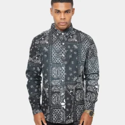 Carre Bandana Ultra Flannel Shirt Black/White