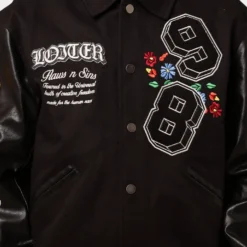 Loiter Flaws Varsity Jacket Black -Nuvora Fit Sales 02032916 YB001 mens 0030