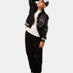 Loiter Flaws Varsity Jacket Black -Nuvora Fit Sales 02032916 YB001 mens 0050