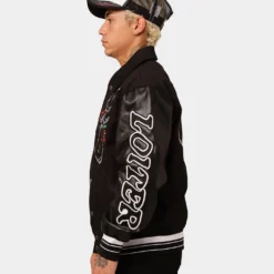 Loiter Flaws Varsity Jacket Black -Nuvora Fit Sales 02032916 YB001 mens 0070