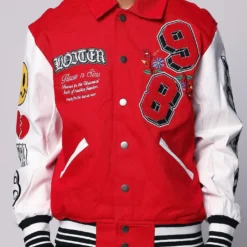 Loiter Flaws Varsity Jacket Red/Off White 17 Loiter Flaws Varsity Jacket Red/Off White -Nuvora Fit Sales 02032916 YR608 mens 000040