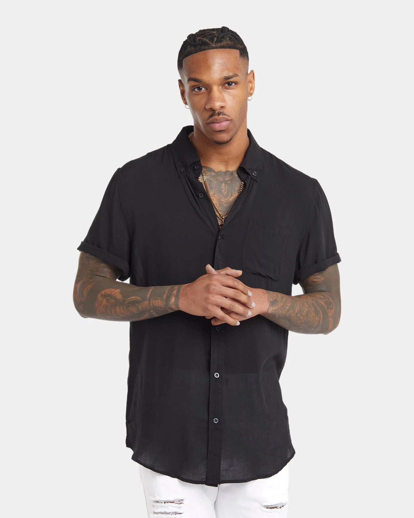 XXIII Dubrovnik Short Sleeve Button Up Shirt Black 3 XXIII Dubrovnik Short Sleeve Button Up Shirt Black