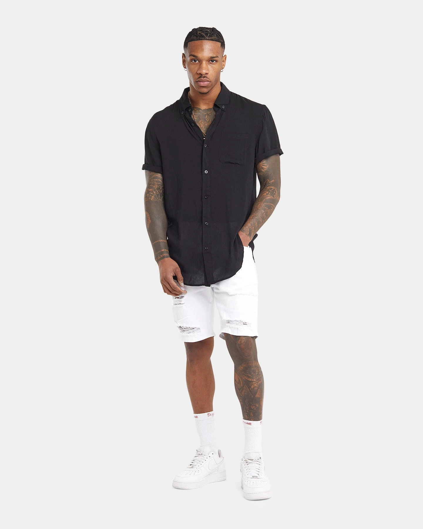 XXIII Dubrovnik Short Sleeve Button Up Shirt Black 4 XXIII Dubrovnik Short Sleeve Button Up Shirt Black - Image 2