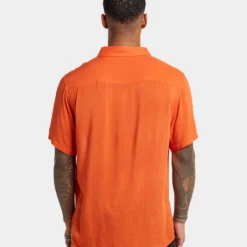 XXIII Dubrovnik Button Up Shirt Dark Orange -Nuvora Fit Sales 02033175 YO232 mens 0040