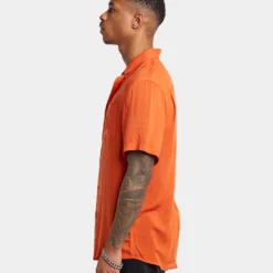 XXIII Dubrovnik Button Up Shirt Dark Orange -Nuvora Fit Sales 02033175 YO232 mens 0060