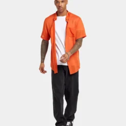 XXIII Dubrovnik Button Up Shirt Dark Orange -Nuvora Fit Sales 02033175 YO232 mens 0080