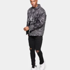 XXIII Paisley Trucker Jacket Black/White -Nuvora Fit Sales 02033177 YB012 mens 00030