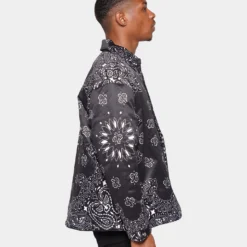 XXIII Paisley Trucker Jacket Black/White -Nuvora Fit Sales 02033177 YB012 mens 00060