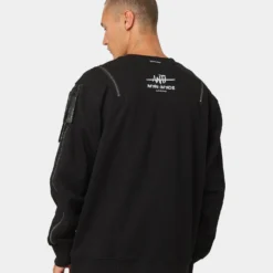 The Anti Order Man Made Zipper Crewneck Black/3M 17 The Anti Order Man Made Zipper Crewneck Black/3M -Nuvora Fit Sales 02033486 YB011 mens 050