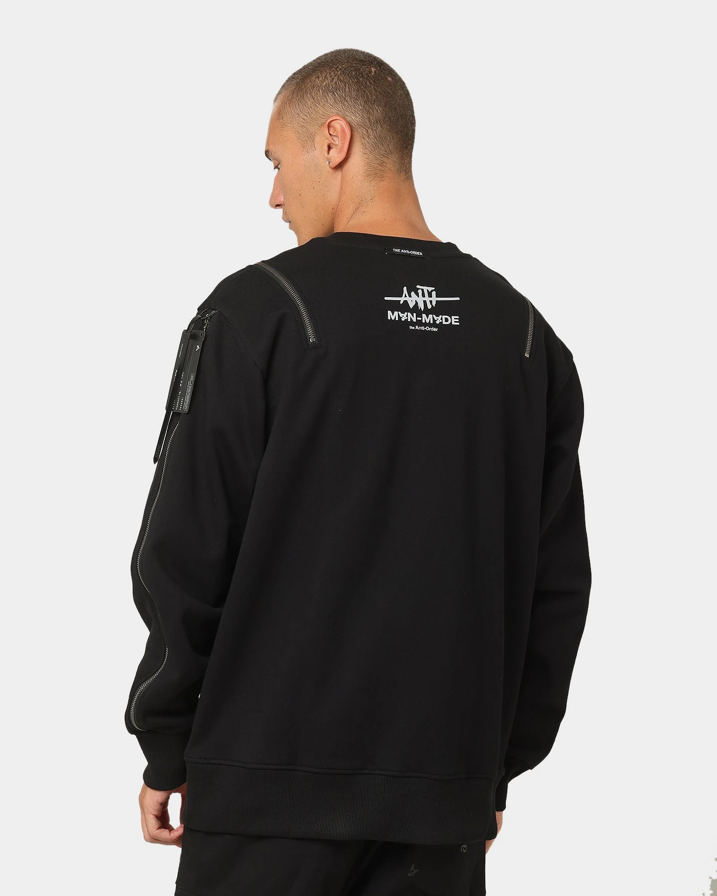 The Anti Order Man Made Zipper Crewneck Black/3M 7 The Anti Order Man Made Zipper Crewneck Black/3M - Image 5