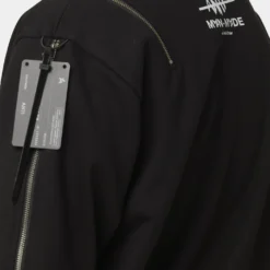 The Anti Order Man Made Zipper Crewneck Black/3M 20 The Anti Order Man Made Zipper Crewneck Black/3M -Nuvora Fit Sales 02033486 YB011 mens 080
