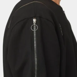 The Anti Order Man Made Zipper Crewneck Black/3M 21 The Anti Order Man Made Zipper Crewneck Black/3M -Nuvora Fit Sales 02033486 YB011 mens 090