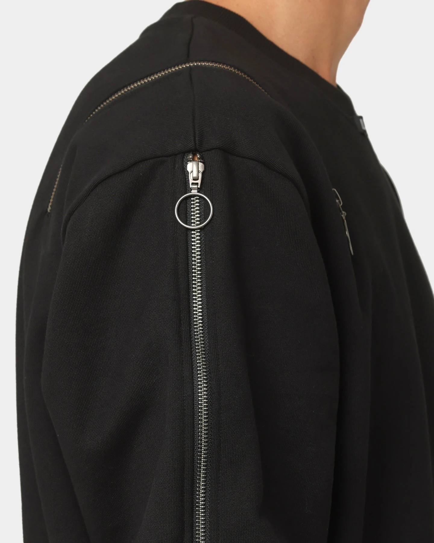 The Anti Order Man Made Zipper Crewneck Black/3M 11 The Anti Order Man Made Zipper Crewneck Black/3M - Image 9