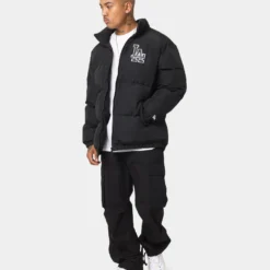 New Era Los Angeles Dodgers Paisley Puffer Jacket Black -Nuvora Fit Sales 02033505 YB001 mens 080
