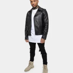 Saint Morta Collector Leather Biker Jacket Black 16 Saint Morta Collector Leather Biker Jacket Black -Nuvora Fit Sales 02035392 YB001 mens 020 f41a2c42 7ec6 461e b019 fda75d33c022