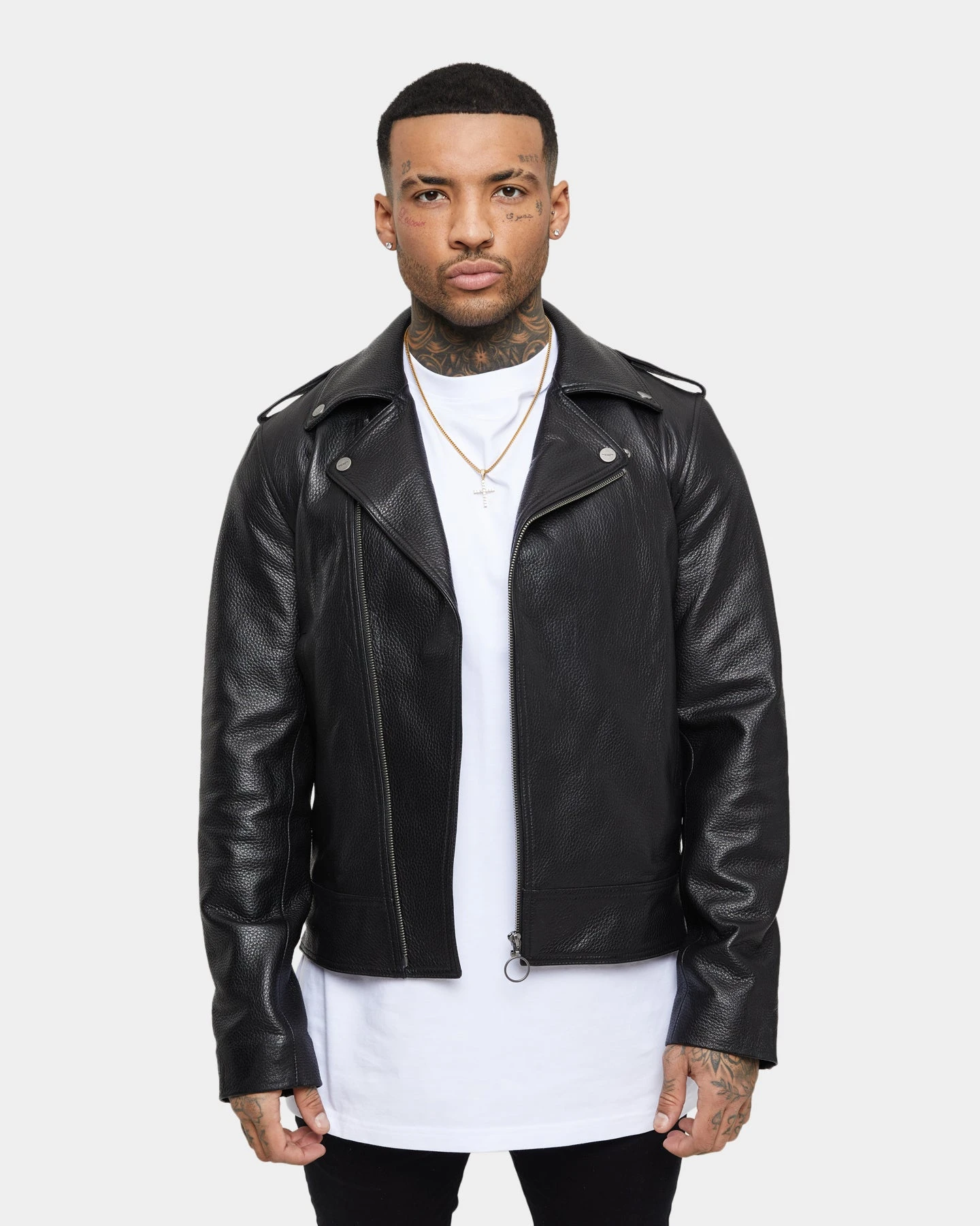 Saint Morta Collector Leather Biker Jacket Black 8 Saint Morta Collector Leather Biker Jacket Black - Image 6